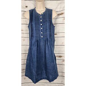 SOLD>>>>Faherty Blue Gauze Cotton Shift Dress